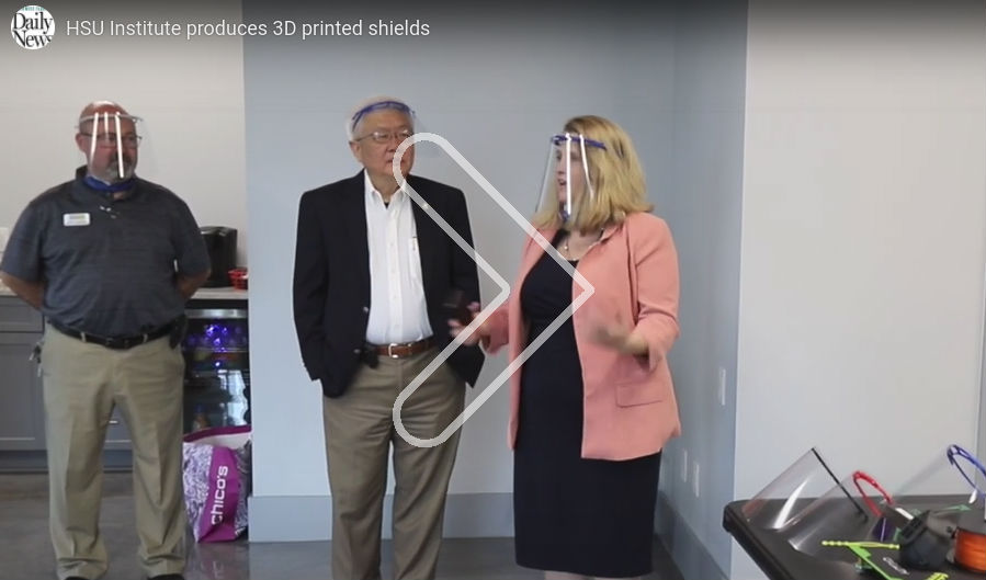 HSU Institute produces 3D printed shields